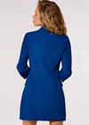 Double-Breasted Blazer Mini Dress, Blue, large