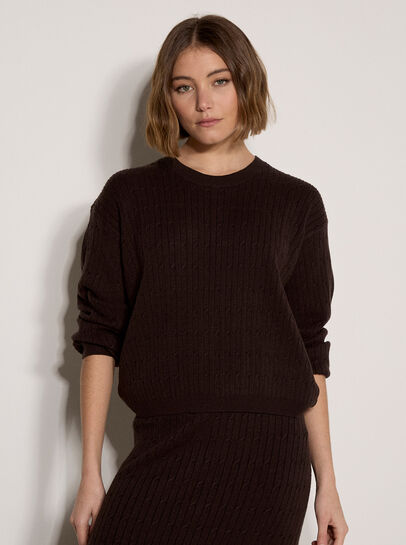 Fine Knit Cable Jumper