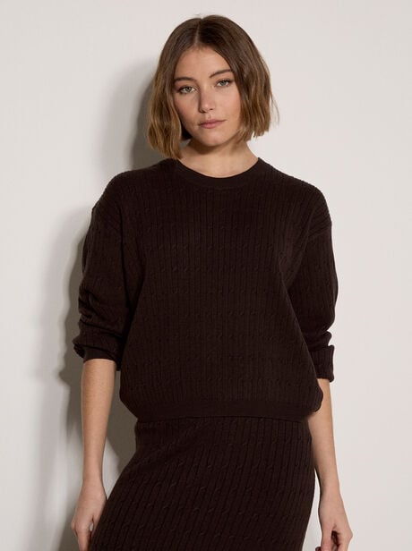 Fine Knit Cable Jumper