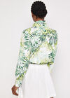 Soft Twill Tropical Wrap Top, Cream, large