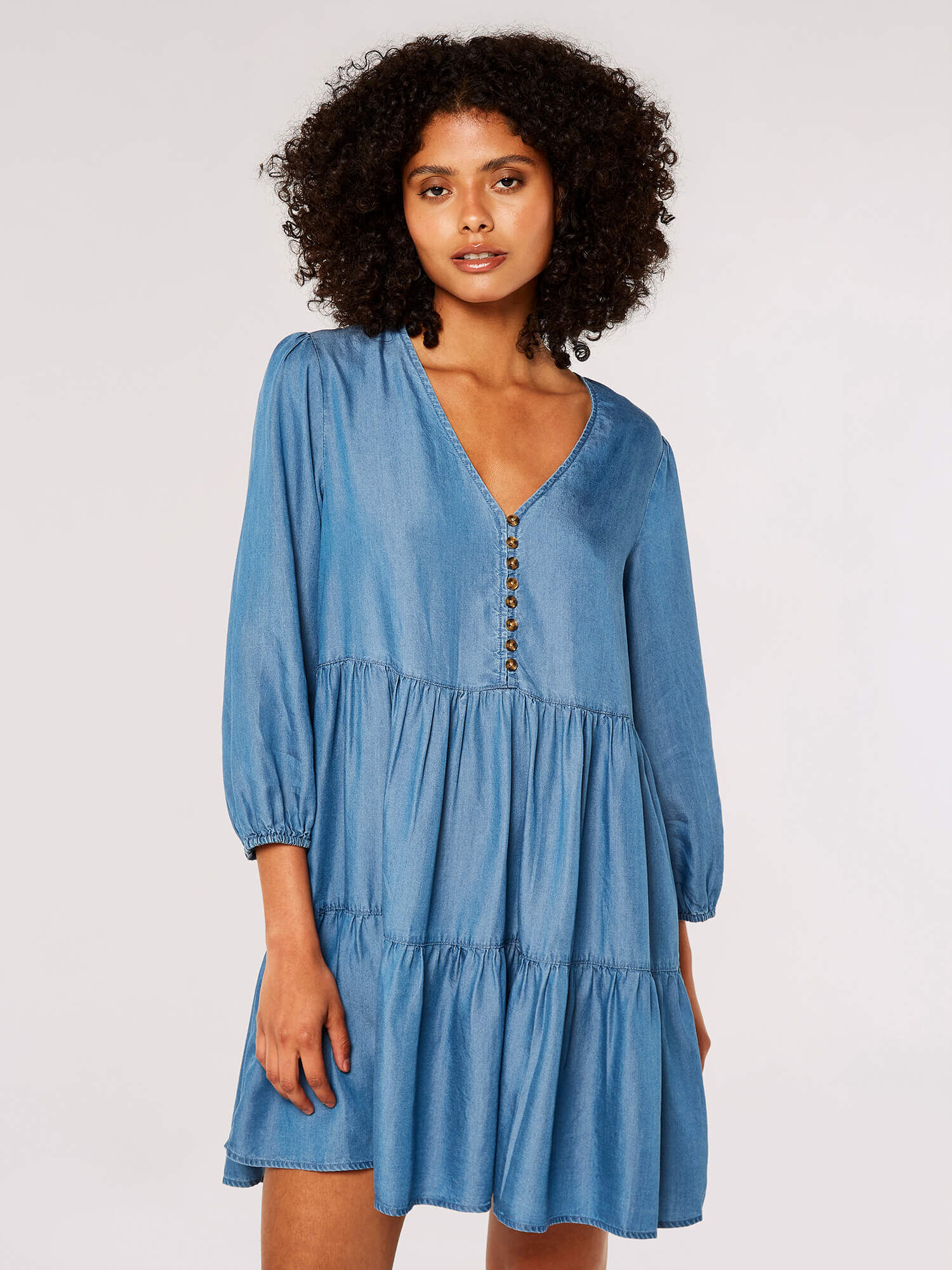 Apricot denim dress 2025