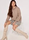 Mock Neck Jumper, Stone, large