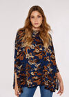 Psychedelic Mushroom Oversized Top, Navy, large