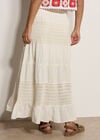 Crochet Tiered Maxi Skirt
, Cream, large