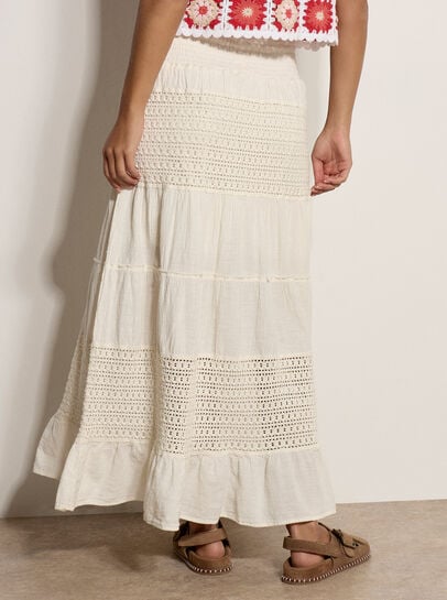 Crochet Tiered Maxi Skirt