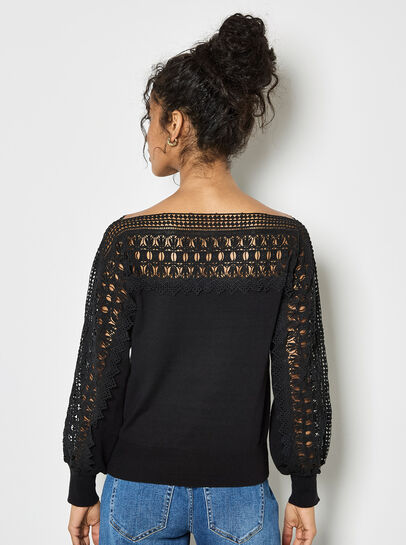 Lace Neck And Sleeve Jumper