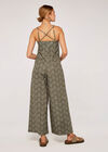 Geo Wide Leg Jumpsuit, Khaki, large