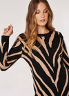 Zebra Jumper Dress, Black, large