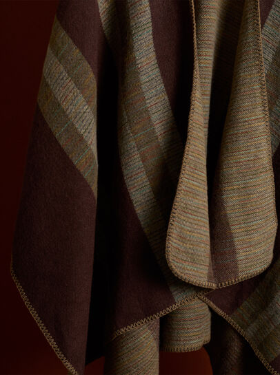 Bold Stripe Blanket Cape