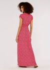 Ditsy Smock Maxi Dress, Red, large