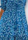Sarasa Floral Bardot Mini Dress, Blue, large