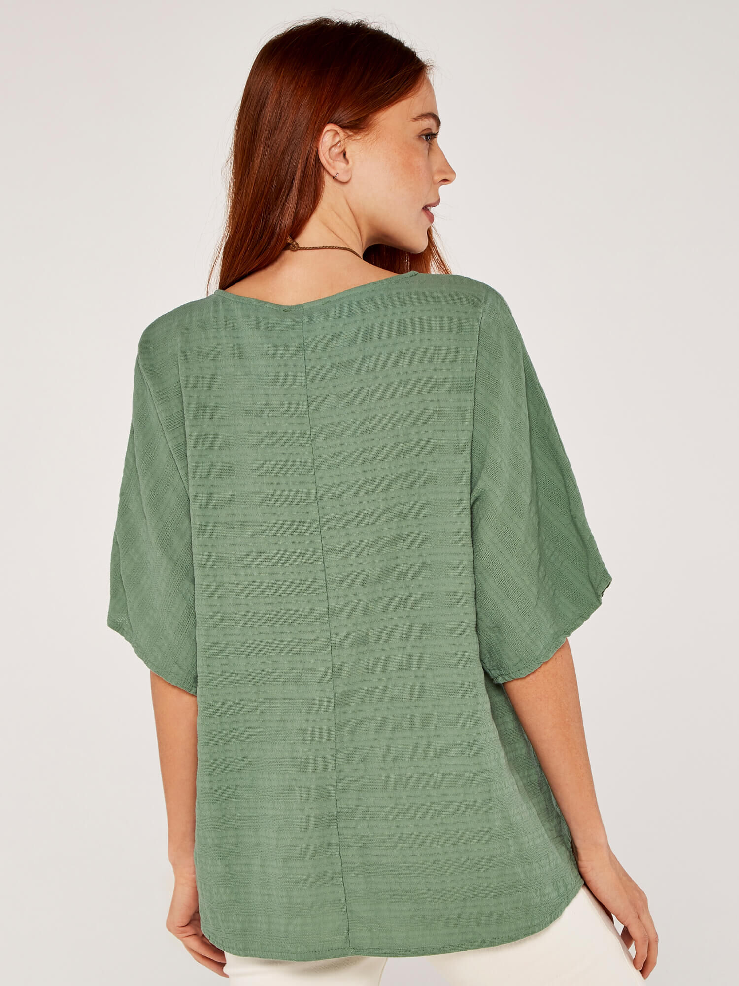 Textured Oversized Necklace Top