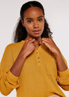 Waffle Boxy Jumper, Mustard, large