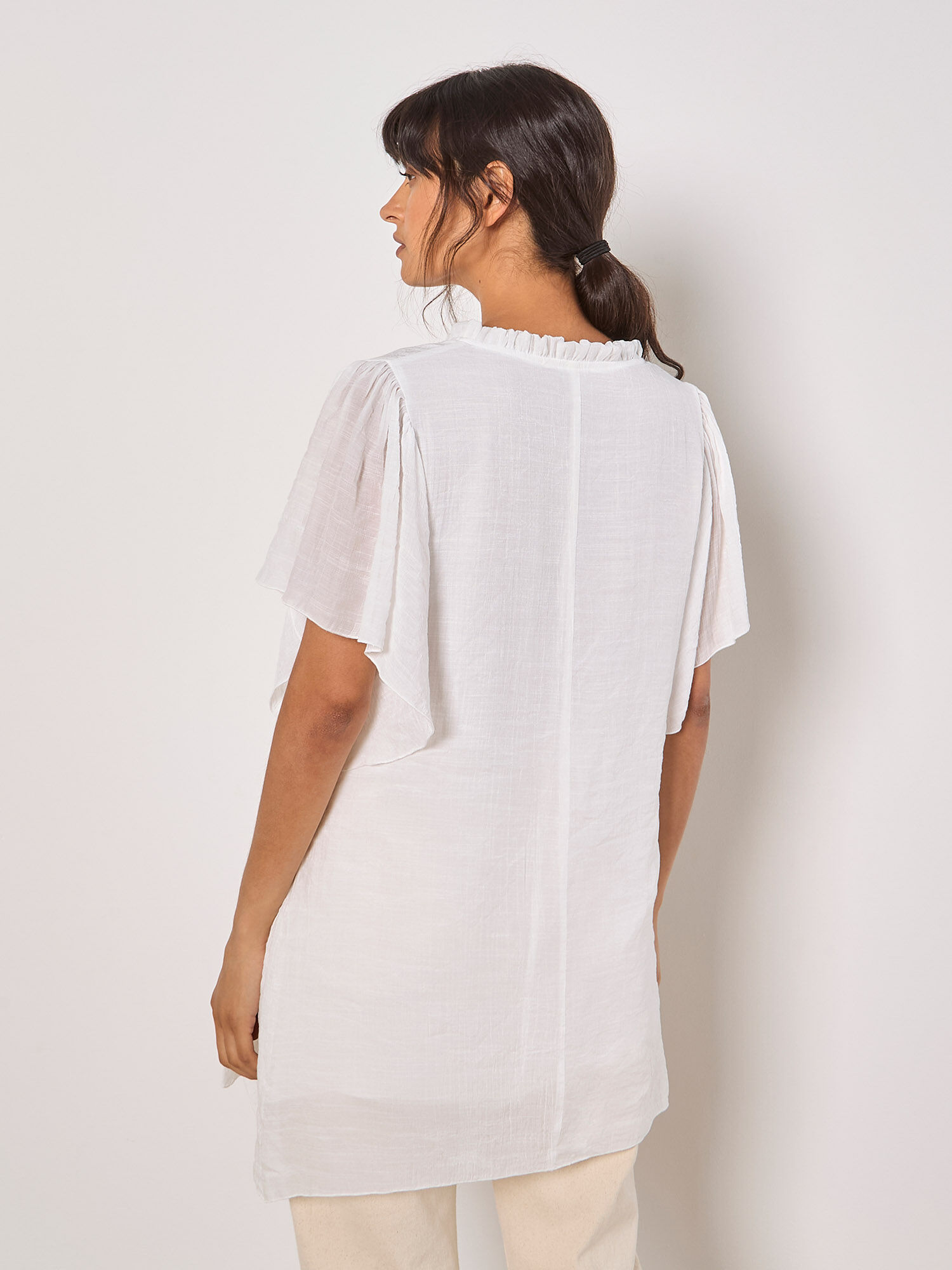 Ruffle Tiered Tunic Top | Apricot Clothing