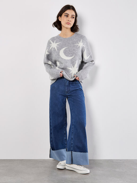 Constellation Soft Knit Jumper, Grey, large