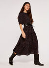 Animal Print Smock Dress, Navy, large