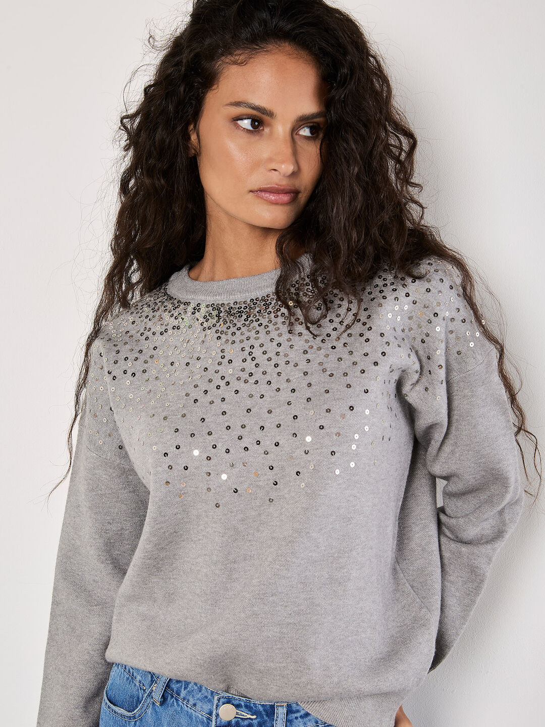 Image of Sequin Embellished Jumper