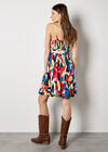 Colour Block Tiered Cami Mini Dress, Orange, large