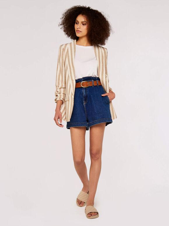 Stripe Blazer, Stone, large