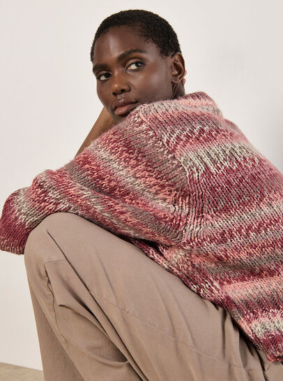 Chunky Knit Tonal Stripe Jumper