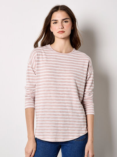Soft Slub Jersey Stripe Top