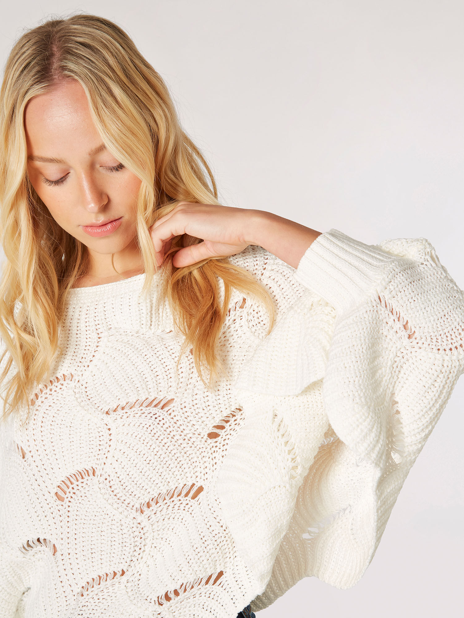 Swirl Knit Poncho Jumper