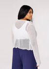 Curve Lightweight Sheer Knitted Shrug, Cream, large