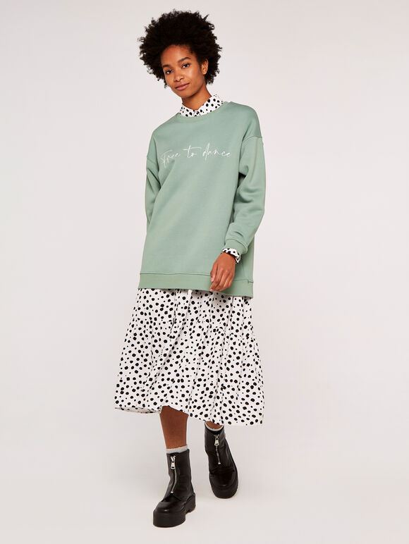 Free To Dance Oversized Sweatshirt, Mint, large