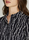 Black Bubbles Print Jersey Shirt, Black, large