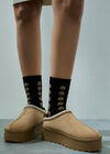 Cosy Slip On Platform Boots, Stone, large