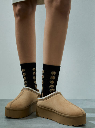 Cosy Slip On Platform Boots