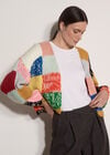 Hand-Crochet Colour Block Cardigan, Assorted, large