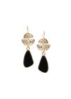 Metal Textured Resin Earrings, Assorted, large