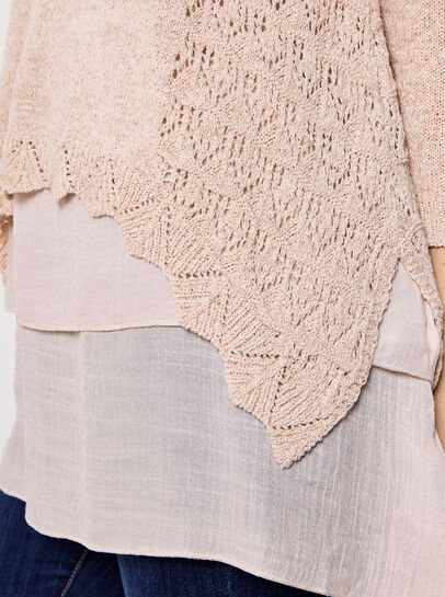 Shimmer Mesh Layered Tunic Top