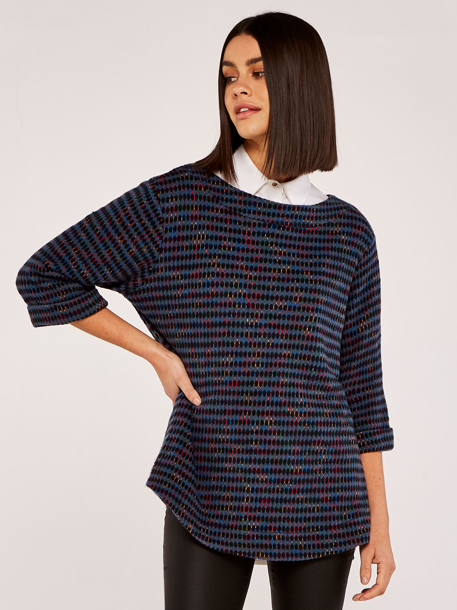 Multifleck High Low Swing Top Apricot Clothing