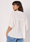 Lace Detail Cotton Blouse, Cream, large