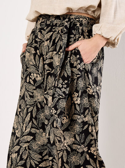 Batik Leaf Culotte Trousers
