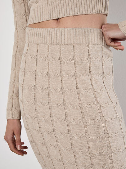 Cable Knit Maxi Skirt