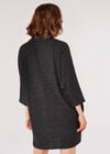 Soft Touch Cocoon Mini Dress, Black, large