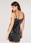 Sequin Cami Mini Dress, Black, large