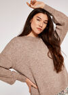 Mock Neck Jumper, Stone, large