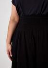 Smocked Waistband Palazzo Trousers, Black, large