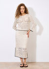 Crochet Circles Blanket Stitch Top, Stone, large