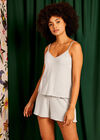 Ribbed Pyjama Tank Top, Grey, large