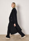 Oversized Tailored Boyfriend Coat, Black, large