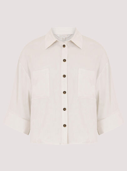 Cropped Wide Sleeve Shirt