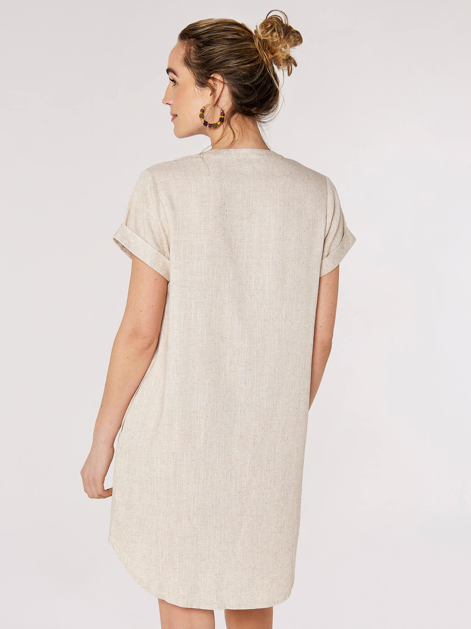 Linen t top shirt dress