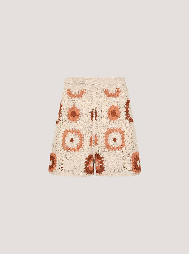Crochet Squares Shorts, Stone, large