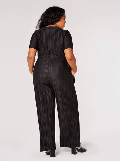 Curve Plisse Wide-Leg Jumpsuit