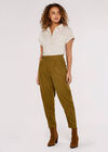 Twill Two Button Trousers, Khaki, large
